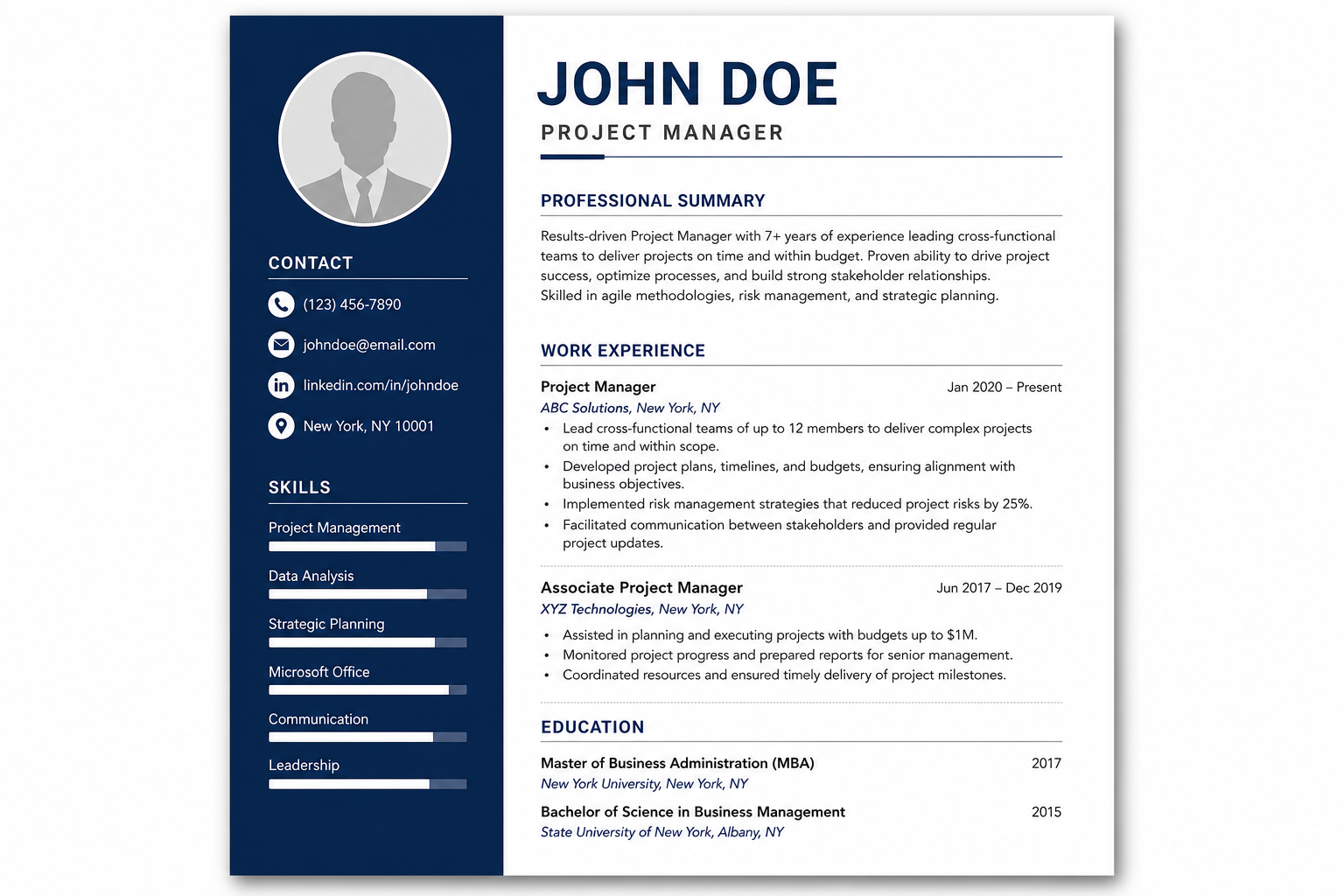 Modern resume template